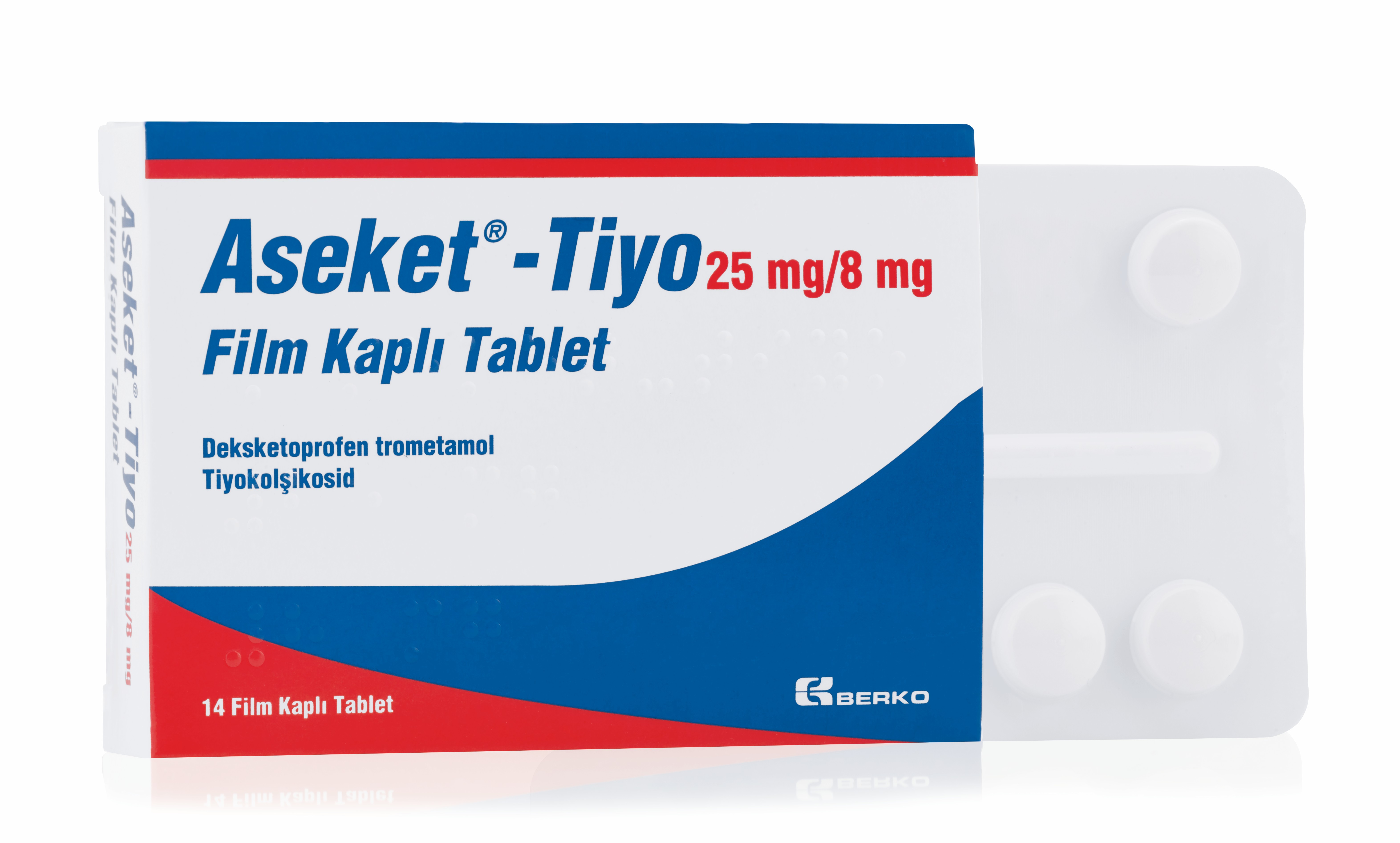Aseket -Tiyo 25 mg/8 mg Film Kaplı Tablet